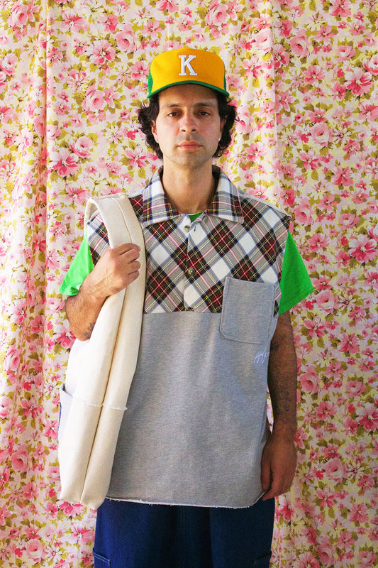 Sleeveless Flannel Shirt