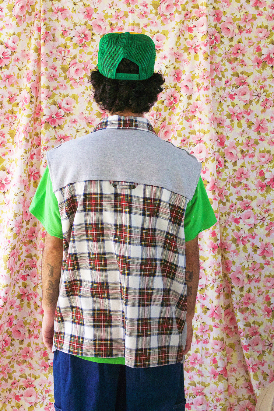 Sleeveless Flannel Shirt